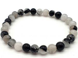 Bracelet Quartz Tourmaline Perles 6mm